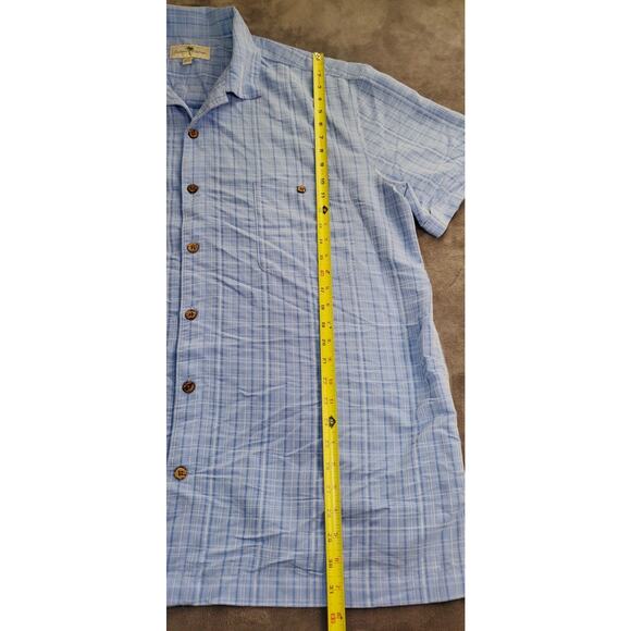Island Shores Sz XXL Men's Short Sleeve Button Up Hawaiian Shirt Blue Pocket C24 - Picture 2 of 7